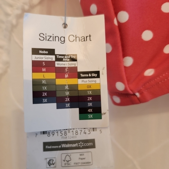 Time and Tru Polka Dot Bikini Top Size S - Picture 4 of 6